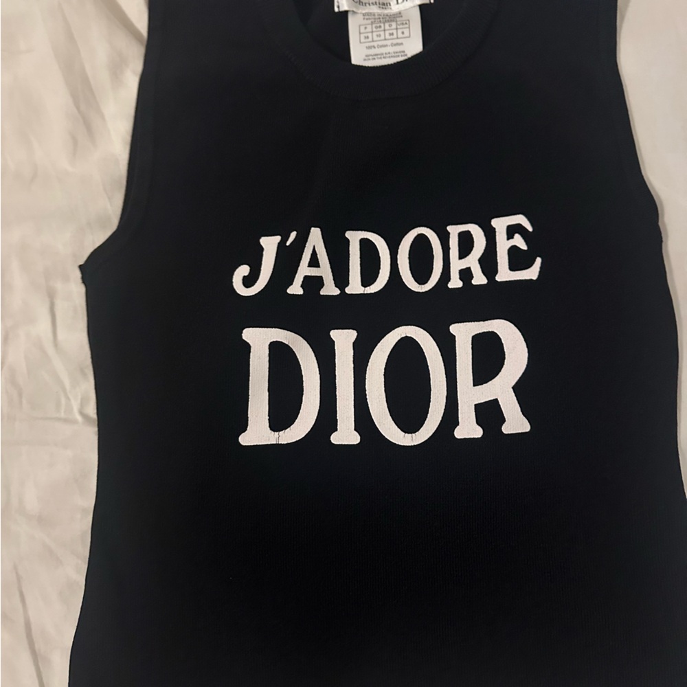 Black Jadore Dior vintage knit top